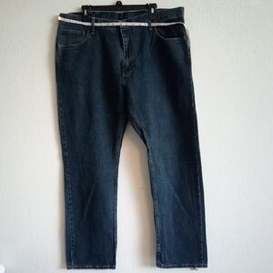 Vintage Wrangler Men's Deep Blue Relaxed Jeansn Size 40×30